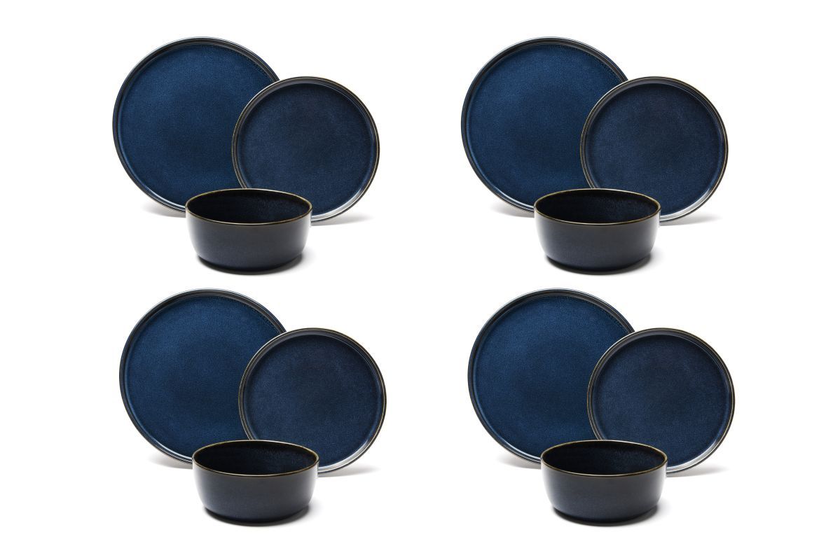 Servizio Piatti Zoey 36 Pezzi Porcellana - Motivo Fiori Di Vite Per 12 Persone - Foto 5