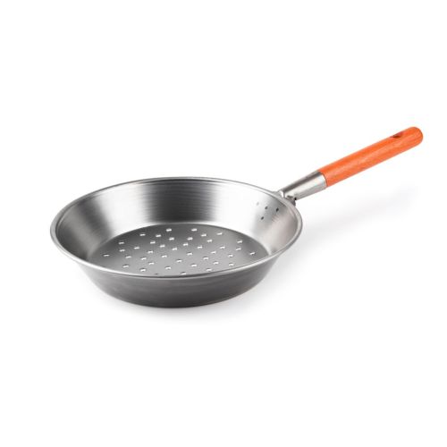Padella castagne, manico in legno, 27 cm