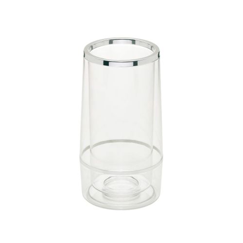 Glacette per bottiglie, plastica, bordo argentato