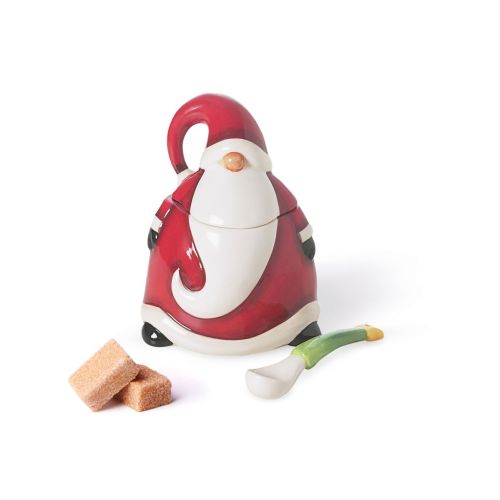 Formaggiera/zuccheriera, babbo natale, ceramica