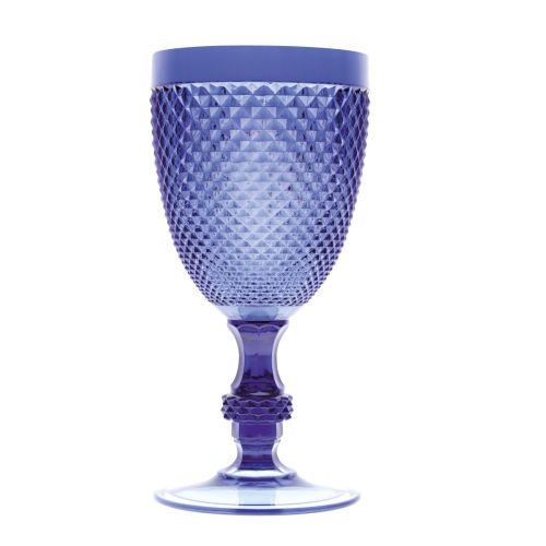 Calici diamantati, 6 pezzi, plastica resistente, blu