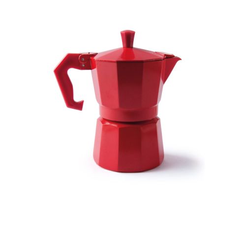 Caffettiera, 3 tazze, rosso