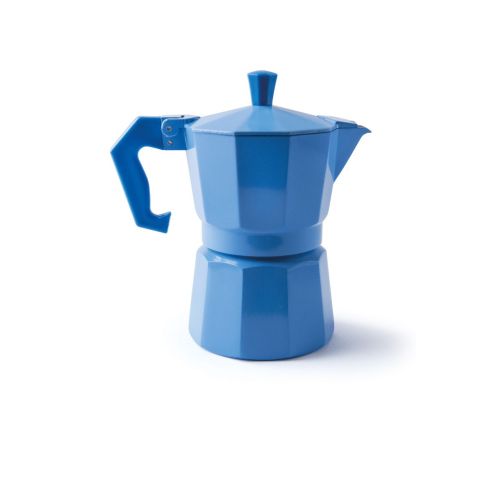Caffettiera, 3 tazze, azzurro