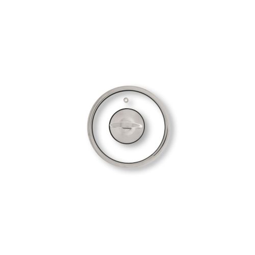 Pentola con coperchio, acciaio inox, 14 cm