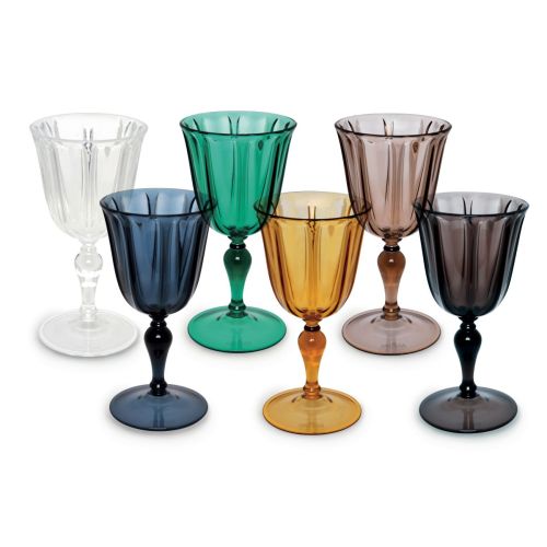 Calici, 6 pezzi, multicolore, plastica resistente, chic