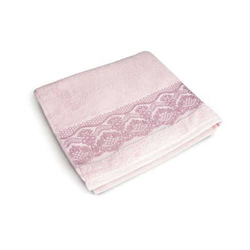 Asciugamano viso, 100% cotone, rosa antico, 60x100 cm