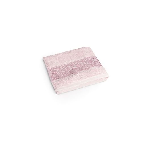 Asciugamano ospite, 100% cotone, rosa antico, 40x60 cm