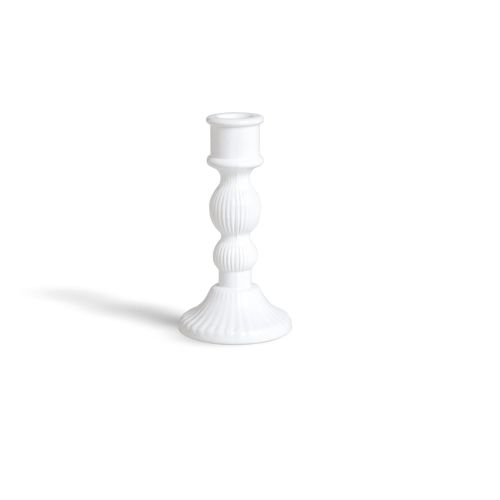 Candeliere, classico, vetro bianco, medio
