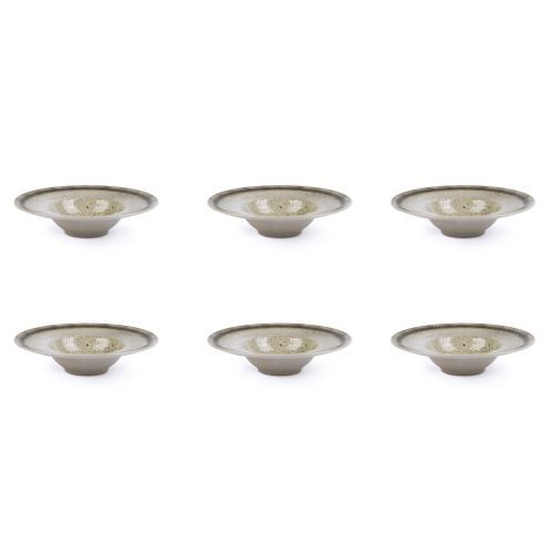 Set pasta bowl, effetto reattivo, ceramica, 6 pezzi