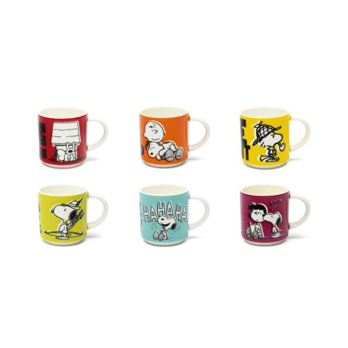 Tazze caffè, peanuts, 6 pezzi, porcellana, 100 ml