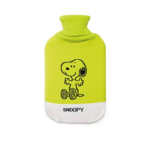 Borsa acqua calda, rivestita snoopy, 2 litri, verde