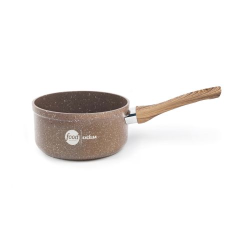 Casseruola antiaderente, 1 manico, 18 cm, effetto legno, foo