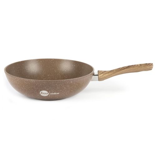 Wok antiaderente, 28 cm, effetto legno, food network