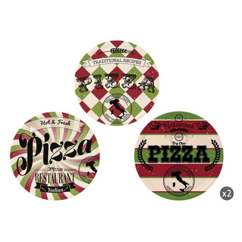 Piatti pizza, 6 pezzi, porcellana, 31 cm