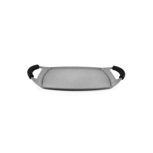 Piastra grill antiaderente, 47x29 cm, effetto pietra, food n