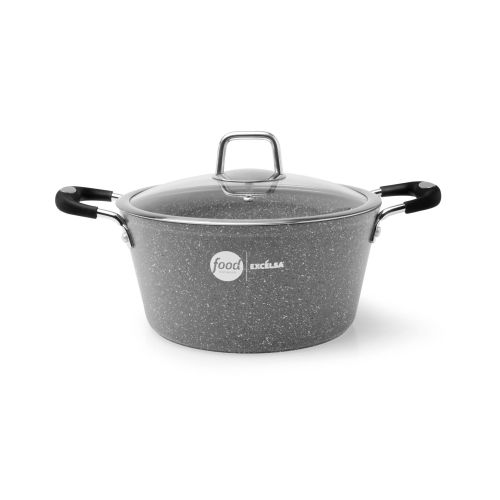 Casseruola antiaderente, 24 cm, effetto pietra, food network