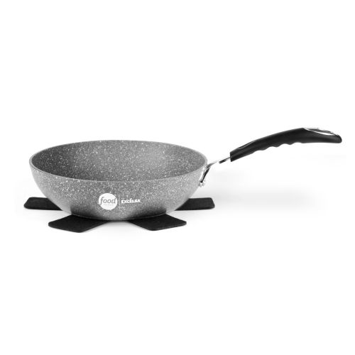 Wok antiaderente, 28 cm, effetto pietra, food network