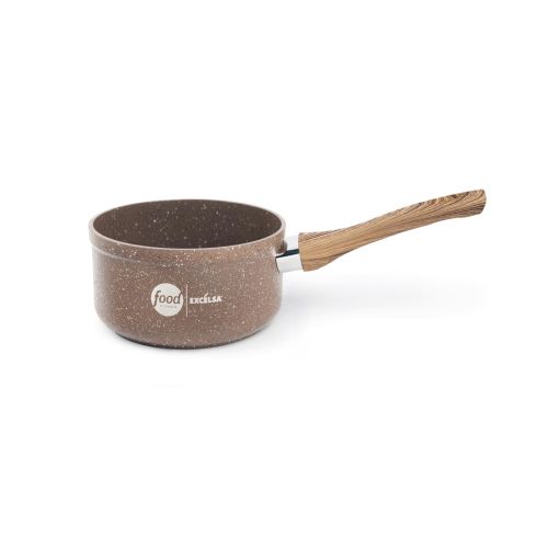 Casseruola antiaderente, 1 manico, 16 cm, effetto legno, foo