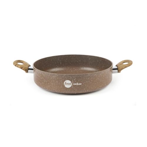 Tegame antiaderente, 28 cm, effetto legno, food network