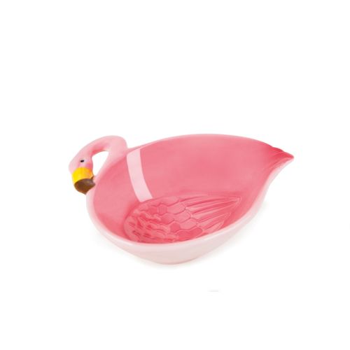 Ciotola a servire, forma di fenicottero, rosa