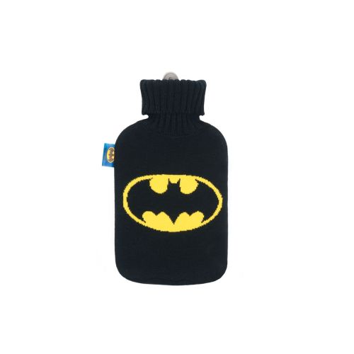 Borsa acqua calda, rivestita batman, 2 litri, nero