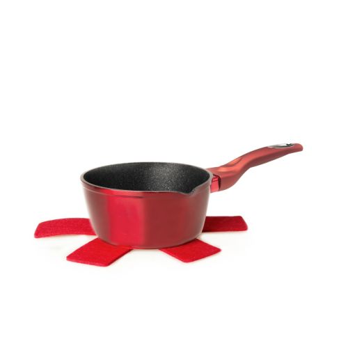 Casseruola con salvapadella, antiaderente, 16 cm, rosso