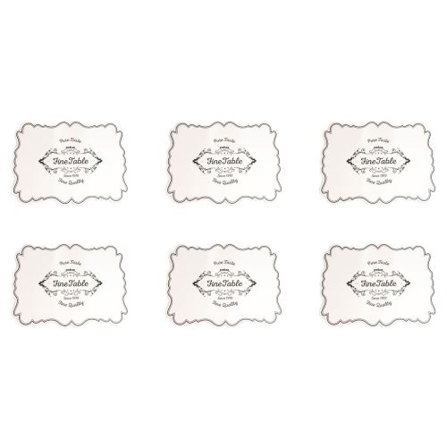 Tovagliette, 6 pezzi, materiale plastico, stile classico