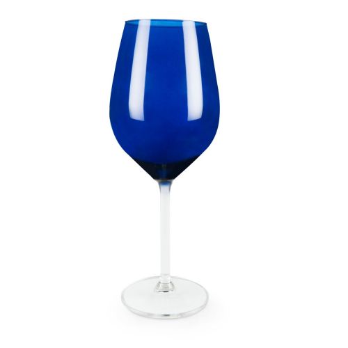 Calici vino, 6 pezzi, vetro, blu