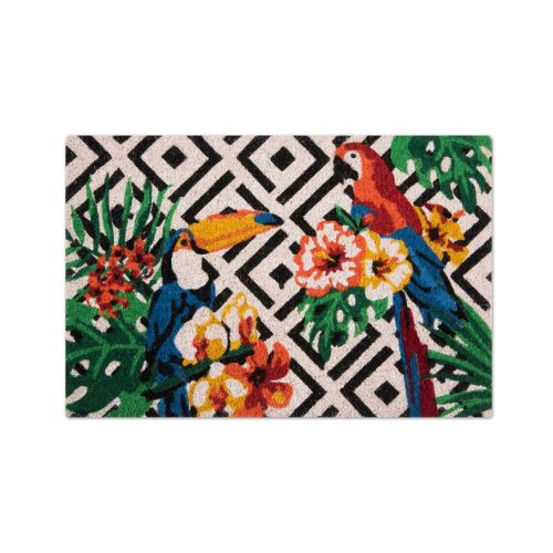 Zerbino pappagalli, cocco, multicolore, 60x40 cm