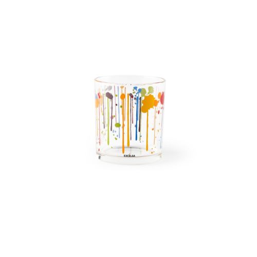 Bicchieri acqua, 3 pezzi, vernice multicolore