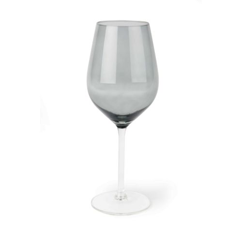 Calici vino, 6 pezzi, vetro, grigio