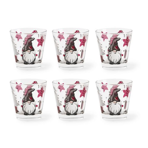 Bicchieri acqua, 6 pezzi, natalizi