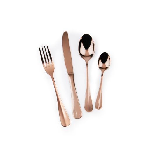 Posate, 24 pezzi, acciaio inox, rame