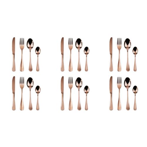 Posate, 24 pezzi, acciaio inox, rame
