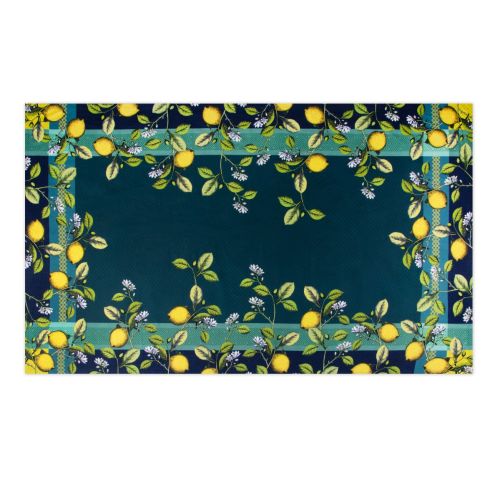 Tovaglia, multicolore, limoni, 100% cotone, 150x250 cm