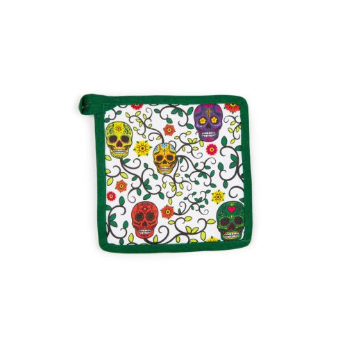 Presina, con teschi, stile messicano, 20x20 cm