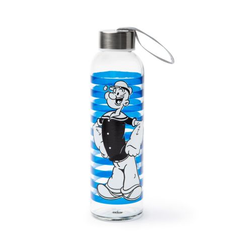 Bottiglia non termica, braccio di ferro, vetro, 500 ml