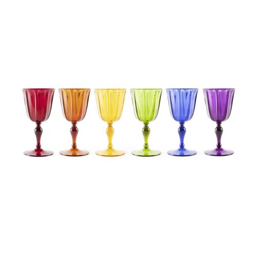 Calici, 6 pezzi, multicolore, plastica resistente, color