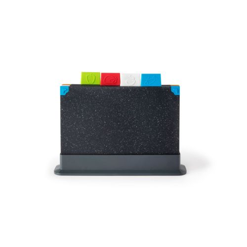Taglieri, 4 pezzi, azzurro, bianco, rosso, verde
