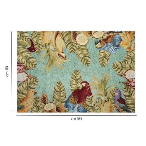 Tappeto arredo, stile esotico, multicolore, 165x110 cm