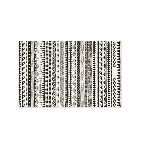 Tappeto da cucina, etnico, bianco e nero, 45x75 cm