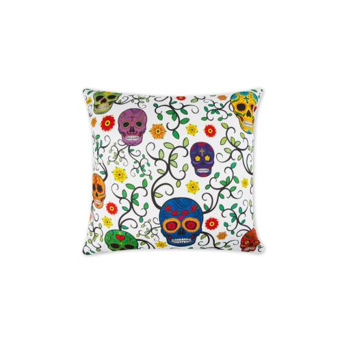 Cuscino decorativo, multicolore, 45x45 cm, teschi