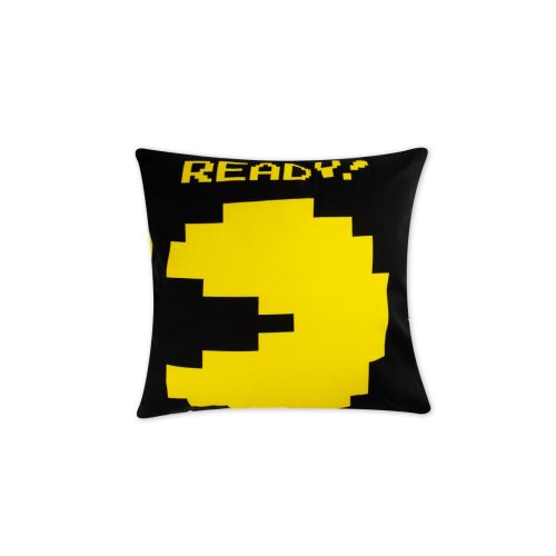 Cuscino decorativo, pac-man, giallo/nero, 45x45 cm