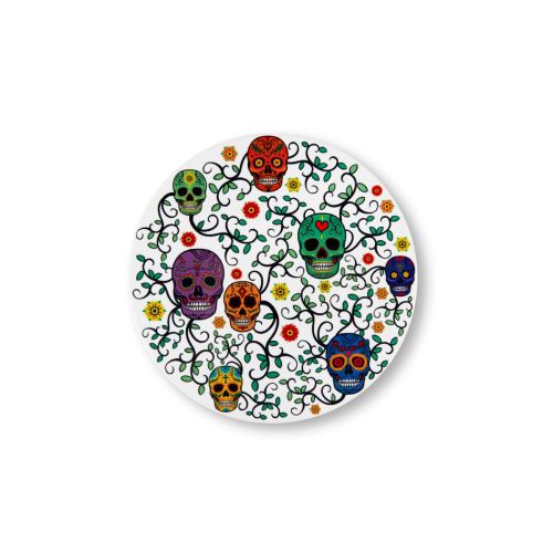 Sottopentola, 1 pezzo, ceramica, con teschi