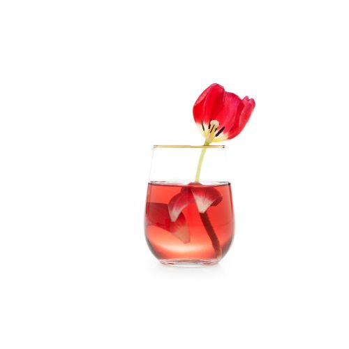 Bicchieri acqua, 6 pezzi, vetro trasparente, filo oro