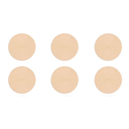 6 tovagliette, tonde, 36 cm, beige
