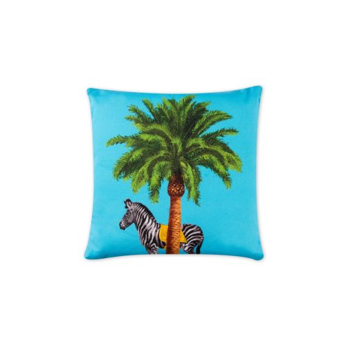 Cuscino decorativo, multicolore, zebra/palma, 45x45 cm