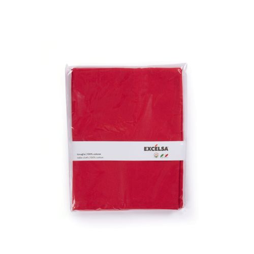 Tovaglia rettangolare, 100% cotone, rosso, 140x240 cm