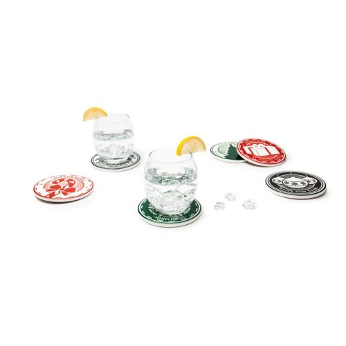 Sottobicchieri natalizi, 6 pezzi, ceramica decorata