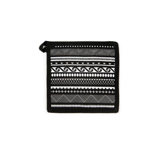 Presina, nero e bianco, stile etnico, 20x20 cm